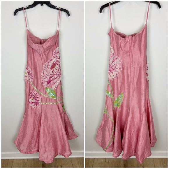 LA FUORI Petaleeza Corset Gown in Peony Size S - Picture 2 of 13